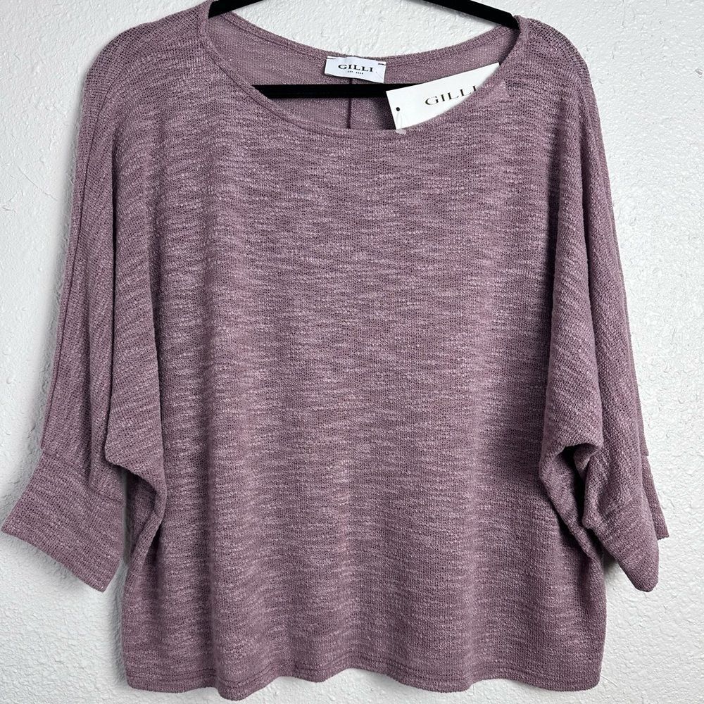 Gilli Purple Knit Top Size Small
